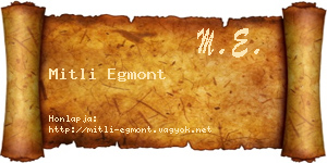 Mitli Egmont névjegykártya